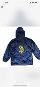 Boys U.S. Polo Assn Reversible Coat L (14/16) Blue and Yellow Big Logo - Picture 1 of 5