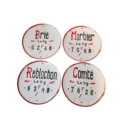 Williams-Sonoma Mercado Francés Platos Aperitivos Queso Loza Juego de 4 7" Foto 1 de 4