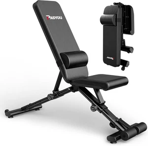 PASYOU Banco De Pesas Ajustable Con 90 Grados, Banco De Musculación Plegable, De - Imagen 1 de 9