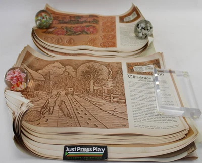 Gran lote de 76 páginas Craftool Doodle página del mes patrón de cuero Foto 1 de 4