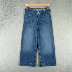 Maeve Anthropologie The Colette Jeans Damen 28 Petite Crop High-Rise Wide Leg - Bild 1 von 13