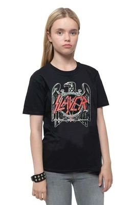 Slayer Kids T Shirt Black Eagle Band Logo new Official Black Ages 5-14 yrs