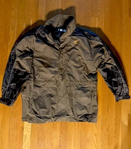 UPS Driver Uniform Jacket Mens XL Nylon Chore Work Coat Logo Brown Zip Up - Picture 1 of 5