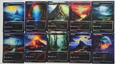Original Dual Land 06  Set Foil By CB-Altered Art Custom MTG Underground Sea - Image 1 of 4