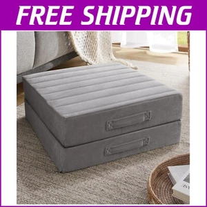 High-Density Foam Floor Pillow Set – 2 Large Meditation Cushions for Adults - Picture 1 of 11