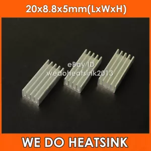 100pcs 20x8.8x5mm Aluminum Epoxy Attach On Heatsink Transistor For 14/16 pin DIP - Picture 1 of 4