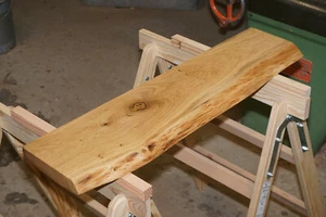 Wandboard Baumkante Eiche Wild Regal Regalbrett Board Steckboard Massivholz - Bild 1 von 6