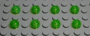 Lego Plate Round 1x1 Transparent Light Green 8 Pieces - Picture 1 of 1