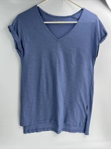 Eddie Bauer Womens blue short sleeve shirt size M - Picture 1 of 5