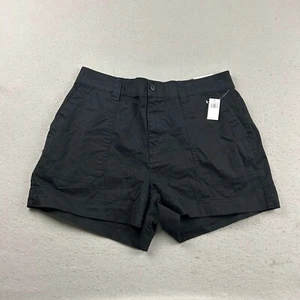 Old Navy Shorts Womens Large Black Flat Front High Rise OG Chino NWT - Picture 1 of 9