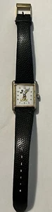VINTAGE RECTANGULAR DISNEY MICKEY MOUSE SWISS WINDING WIND-UP REGISTERED EDITION - Picture 1 of 5