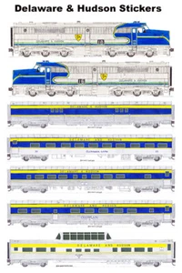Delaware & Hudson Adirondack 7 adesivi singoli Andy Fletcher - Foto 1 di 1