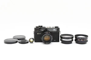 Yashica Electro 35 GT Black 45mm f/1.7 Rangefinder Camera w/ Wide & Tele Japan - Picture 1 of 18