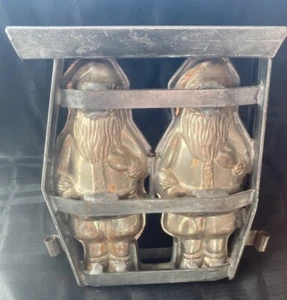 Wonderful! 9  1/2” Antique Double Hinged Santa Claus Christmas Chocolate Mold - Picture 1 of 5