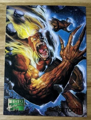 Spider-Man 1994 Fleer Marvel Masterpieces Trading Card #85 SABRETOOTH - Image 1 of 2