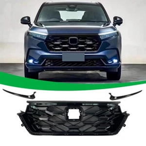 Fits for Honda CRV CR-V 2023 2024 Front Grille Mesh Grill Bar Vent Trim Black - Picture 1 of 4