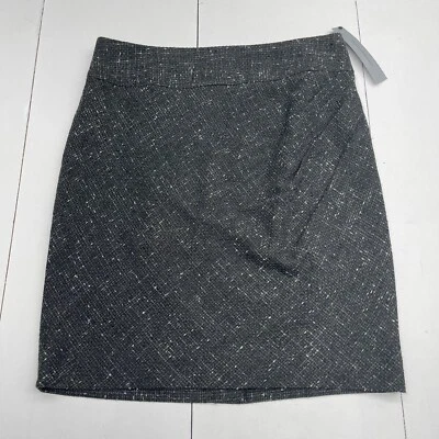 Falda lápiz Classiques Entier negra marfil tweed para mujer talla 12” Foto 1 de 4