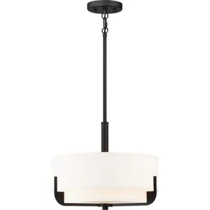 Nuvo Lighting Frankie 3 Light 14" Pendant, Cream Shade/Frosted/Bronze - 60-6543 - Picture 1 of 1