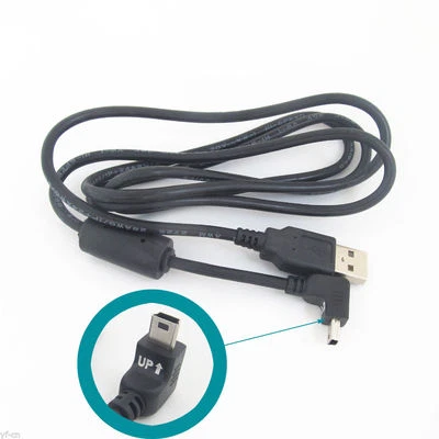 4pcs 4FT USB 2.0 A Male to Mini 5pin B Male Angle Up Direction Data Charge Cable - Image 1 of 4