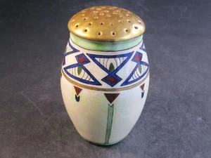 VTG Art Deco Porcelain Artist Signed H. Woodford Sugar Shaker Muffineer - Picture 1 of 6