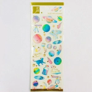 1 Sheet Decorative Stickers Crystal Epoxy Sky Unicorn Whale Style Stick Label - Picture 1 of 14