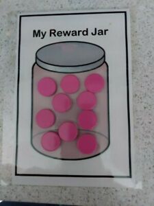 Magnetic children's re-usable reward jar chart  - pink