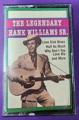 The Legendary Hank Williams Sr. - Cassette Tape Foto 1 de 4