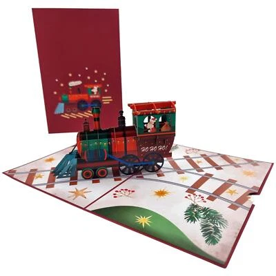 Santa Train Pop Up Card - Image 1 of 4