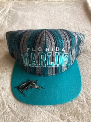 Florida Marlins  Starter stripe  snapback hat/cap  rare looks unworn - Image 1 of 3
