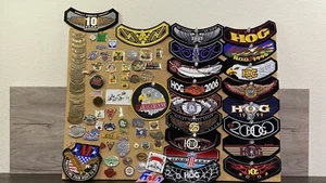 Harley Davidson HOG Member Patches Pins Mixed Lot 92 Pieces - Picture 1 of 23