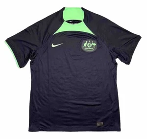 Mens Size Large Nike Australia Blue Away Stadium Soccer Football Jersey New - Picture 1 of 9