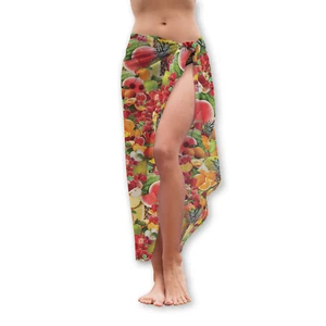 Bunt Früchte Alle Über Design Sarong Strandbedeckung - Bild 1 von 2