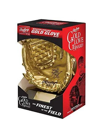 Rawlings | Mini Gold Glove Award Trophy | Stand Included | Replica, Gold Cover