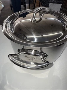 mauviel 1830 5 Ply Polished Stainless Steel Stew Pan W/lid 6.2 Qt - Picture 1 of 4