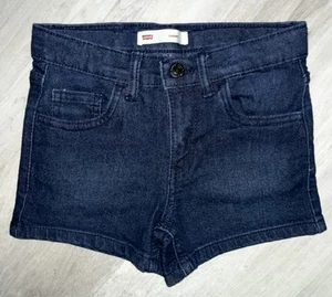 LEVI’S YOUTH GIRLS Dark Blue Jean Shorts size 10 Regular - Picture 1 of 5