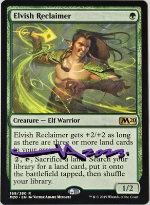 ELVISH RECLAIMER Victor Adame Minguez ARTIST SIGNED Non-Foil Auto MTG NM! M20 - Image 1 of 2