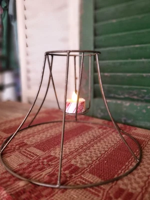 Primitive Honey and Me Lamp Shade Frame Votive Holder With Votive NWOT - Image 1 of 3