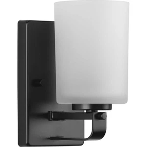 Progress Lighting P300341 League 8" Tall Bathroom Sconce - Black - Picture 1 of 12