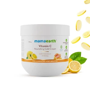 Mamaearth Nourishing Cold Cream for Face & Body with Vitamin C & Honey 200 gm - Foto 1 di 6