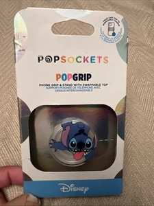 Disney Popsocket PopGrip: Phone Holder & Stand ~ Crash Landing Stitch Clear ~ - Picture 1 of 3