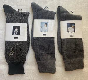 Men's Ashworth Golf Socks - 3 Pair - Size 10-13 - Two Grey, One Charcoal. - Picture 1 of 8