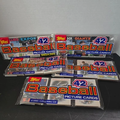 5X - 1986 Topps Baseball Rack Pack **New & Sealed**