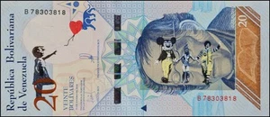 BANKSY * 20 Bolivares * Echte Banknote * Dismaland 2015 * Zertifikat * Stempel - Picture 1 of 10