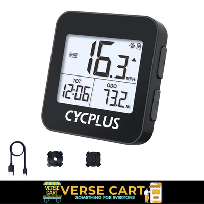 G1 CYCPLUS GPS Bike Computer Wireless Stopwatch IPX6 Waterproof Cycling Odometer - Image 1 of 4