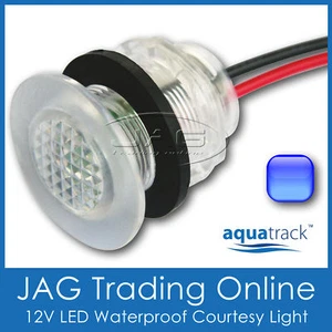 BLUE LED LIVEWELL COURTESY LIGHT - Caravan/Boat/Live Bait Tank/Stair/Step Lamp - Picture 1 of 2
