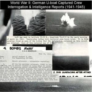WWII: Unità USB Interrogatorio e Rapporti di Intelligence dell'equipaggio catturato da U-Boat tedesco - Foto 1 di 11