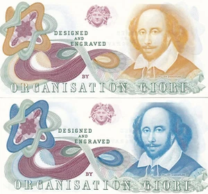 Thomas De La Rue Test Note William Shakespeare Designed By Organisation Giori - Picture 1 of 4
