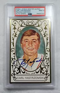 CARL YASTRZEMSKI Signed Perez Steele Postcard-HOF-BOSTON RED SOX-PSA 9 Auto - Picture 1 of 5
