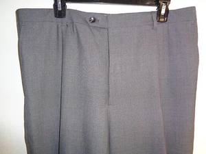 Hart Schaffner Marx Size 35 Reg Gray Wool Dress Pleat Pants New Mens Clothing - Picture 1 of 7