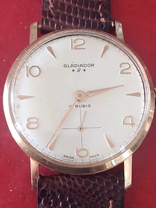 OROLOGIO DA POLSO GLADIADOR AS 1130 - FUNZIONANTE - CARICA MANUALE - MADE SWISS - Foto 1 di 7